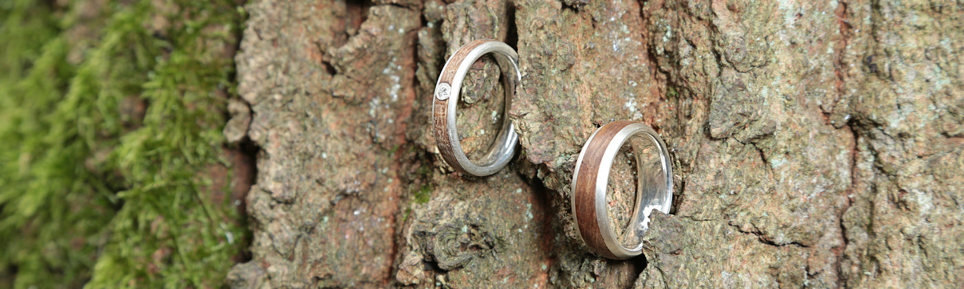 All Metal Rings with Inlays - EcoWoodRings