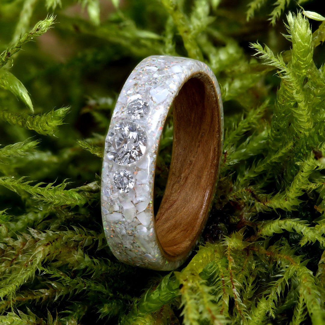 Wood Rings with Gemstones - EcoWoodRings