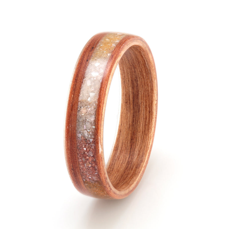 red ironbark sand mother of pearl in stock ring image