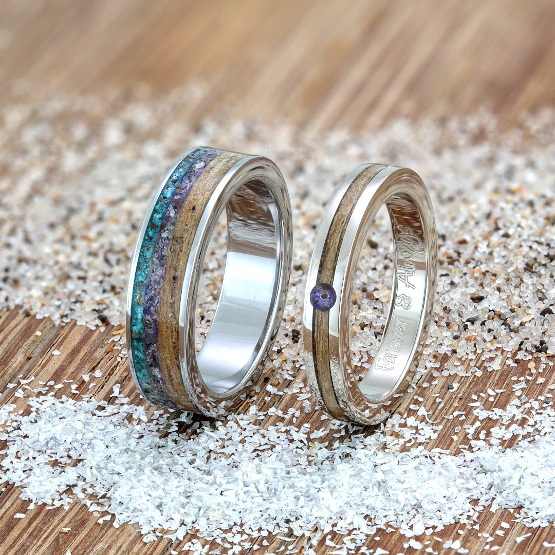 Bespoke Wedding Engagement Rings UK Unique Metal Wood Rings