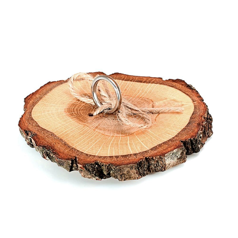Single Oak Ring Bearer Pillow by Eco Wood Rings