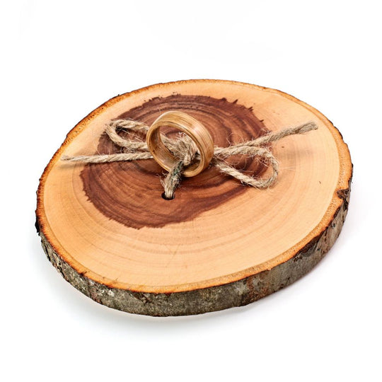 Single Apple Wood Ring Bearer Pillow