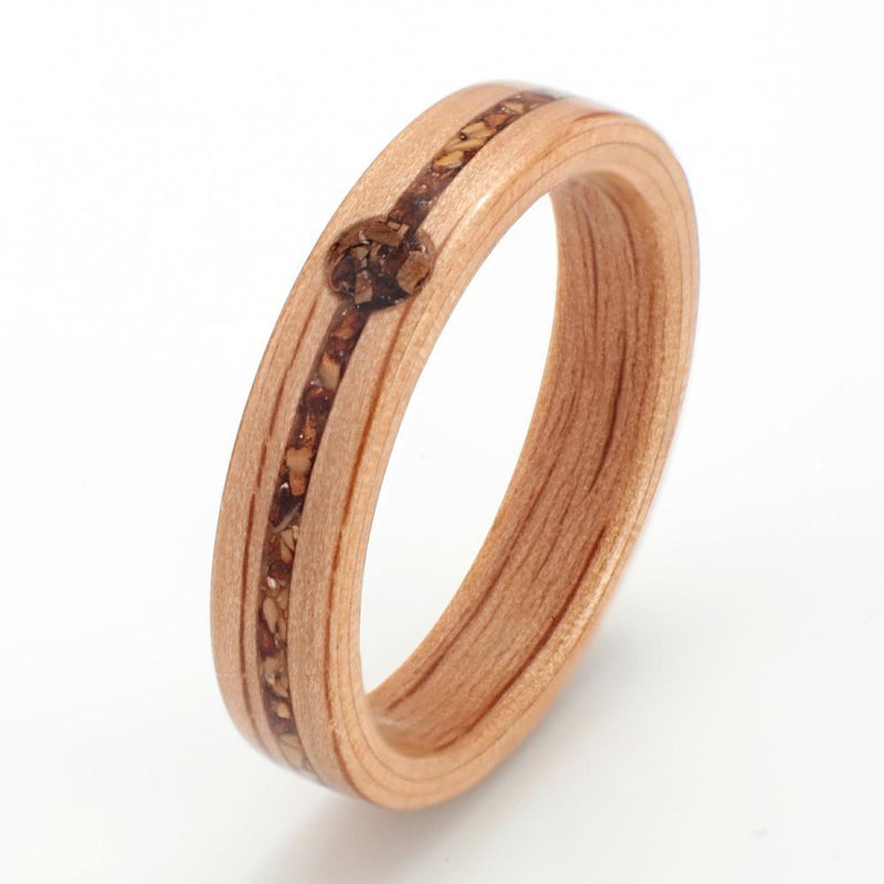 Oak with Walnut Shell & Beech Mast - IN STOCK - Size L1-2 by Eco Wood Rings