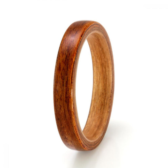 Rosewood Eco Wood Ring (3mm) with Cherry - IN STOCK - Size L1-2