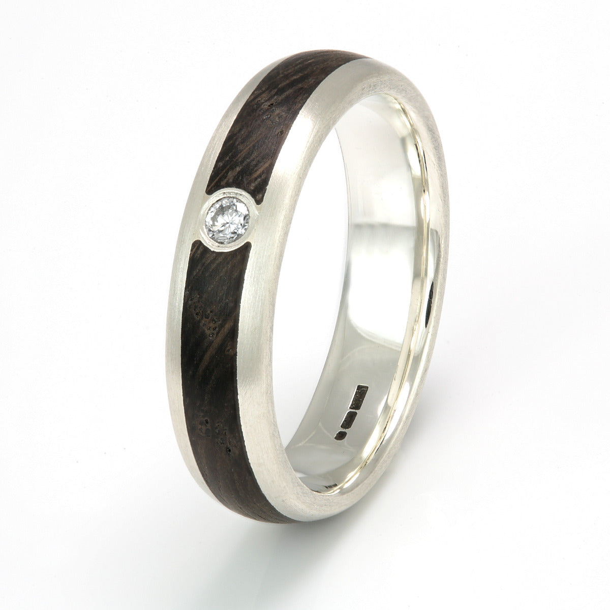 Eco Wood Rings | Ethical Engagement Ring | Recycled Gold & Diamond