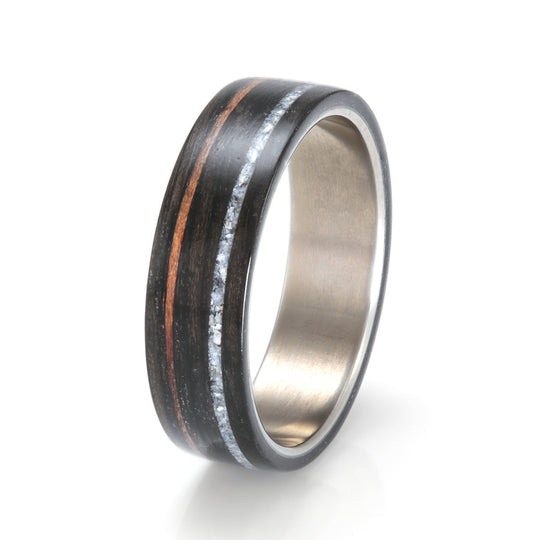 Oak with Titanium, Cherry & Stone