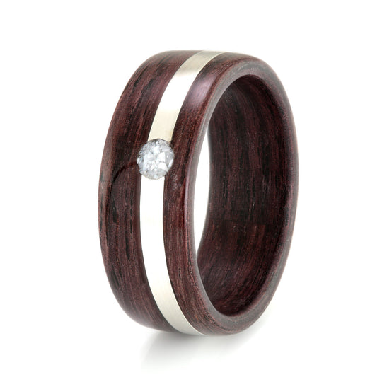 Indian Rosewood with Silver & Mother of Pearl
