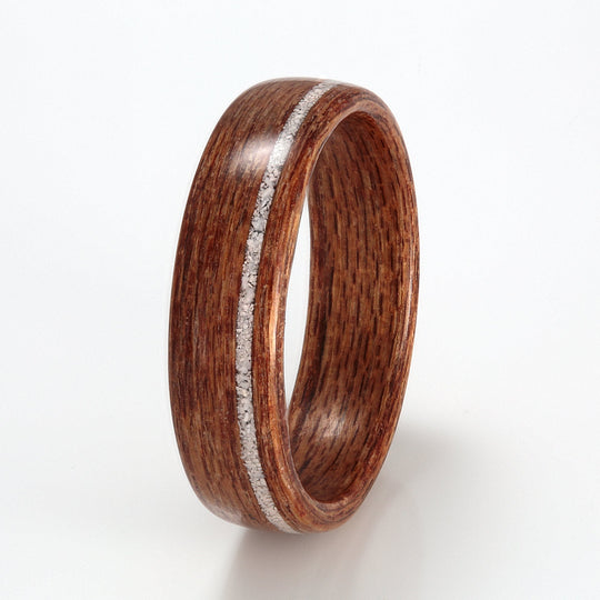 Keruing Ring 6mm with Stone