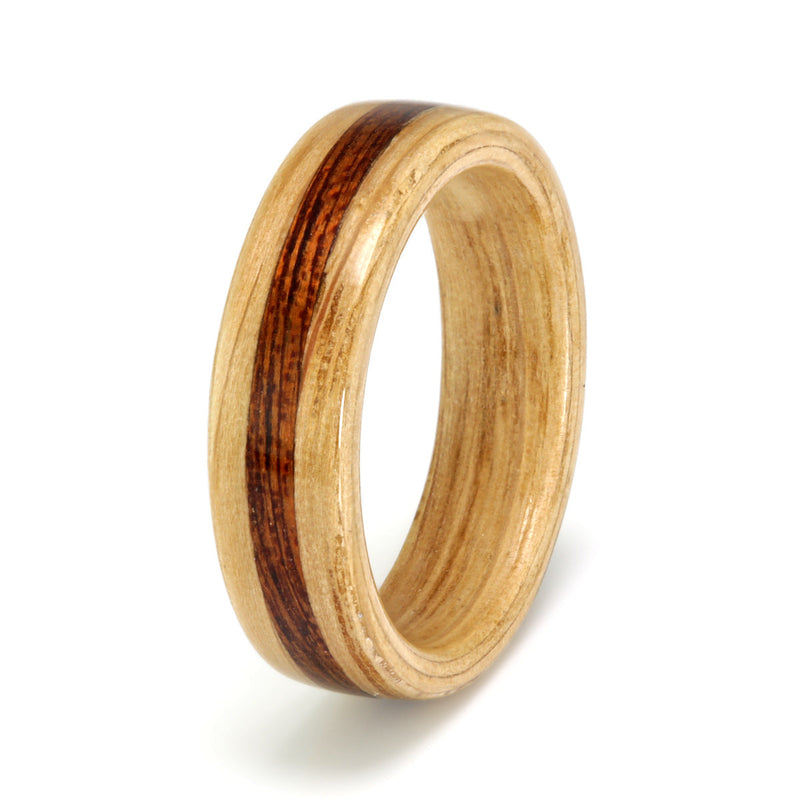Oak Ring 5mm with Dark Oak by Eco Wood Rings