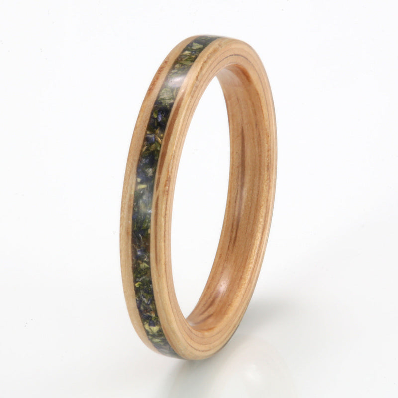 Oak with Alpine Bluebell by Eco Wood Rings