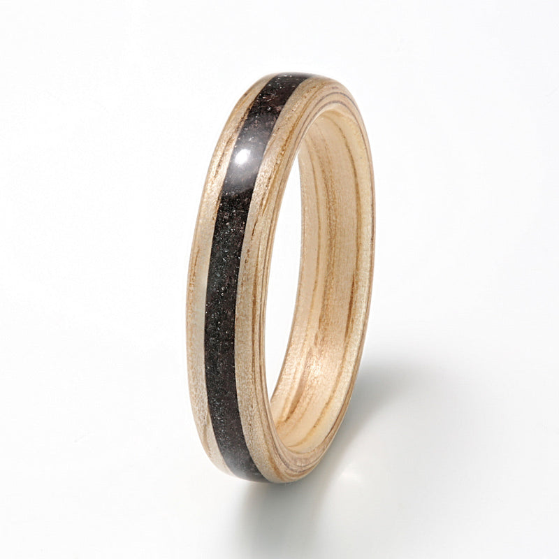 Oak with Granite & Tin by Eco Wood Rings