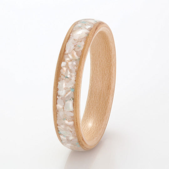 Oak with Maple, Shell & Turquoise