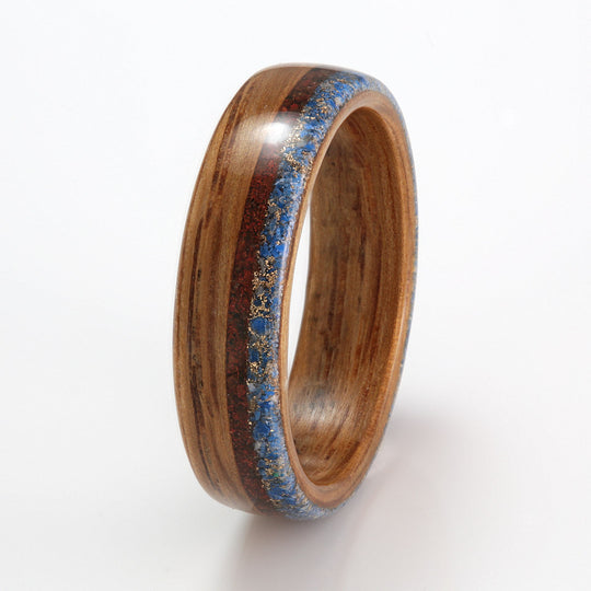 Oak with Lapis Lazuli, Gold Shavings & Lava Stone