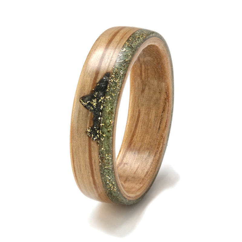 Oak with Mixed Mountain Inlay by Eco Wood Rings