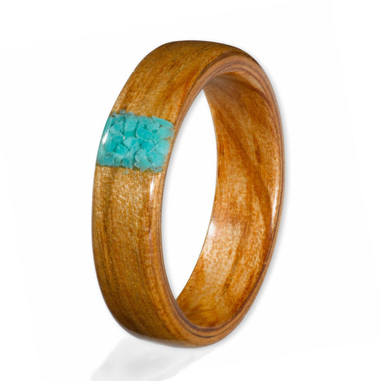 Oak Ring 5mm with Turquoise