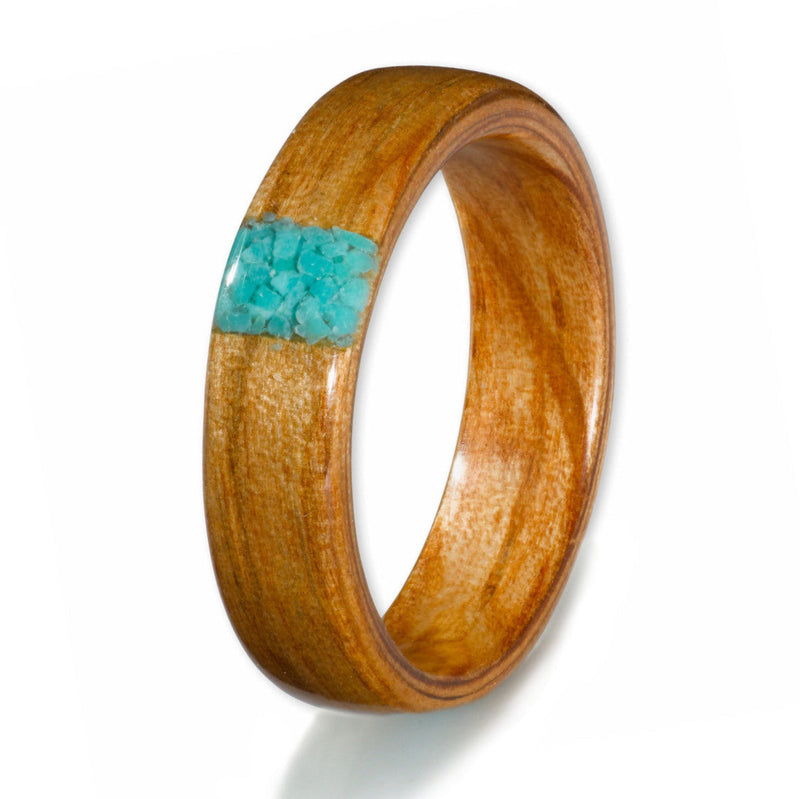 Oak with Turquoise by Eco Wood Rings