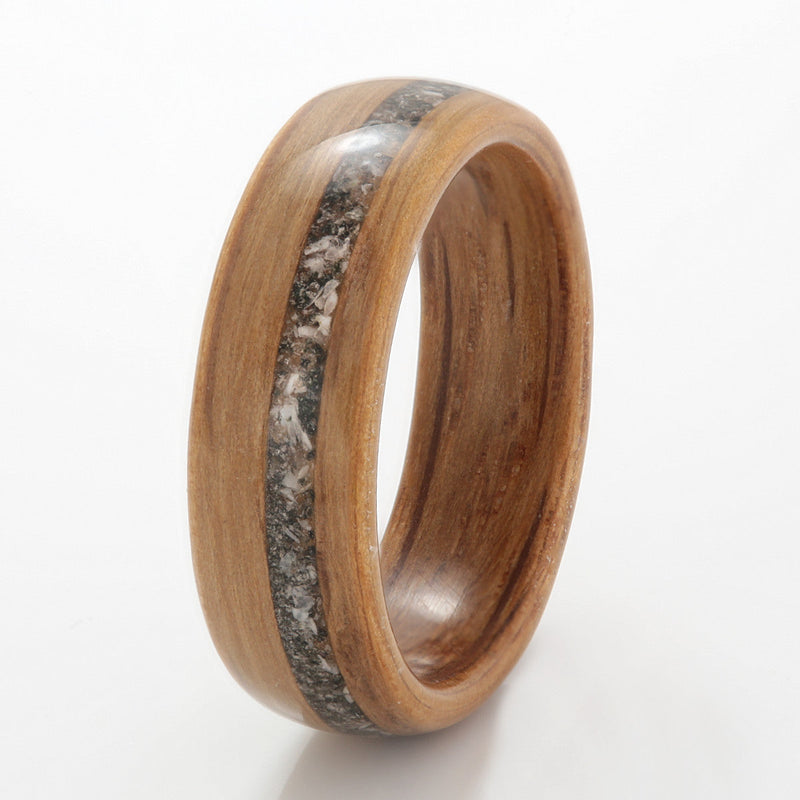 Oak with Granite & Shell by Eco Wood Rings