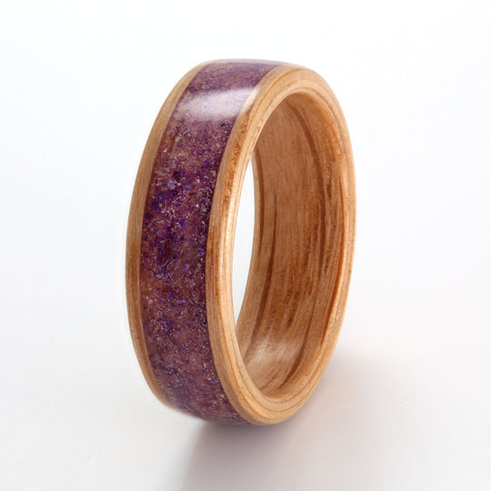 Oak Ring 6mm with Amethyst