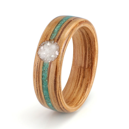 Oak with Turquoise & Mother of Pearl