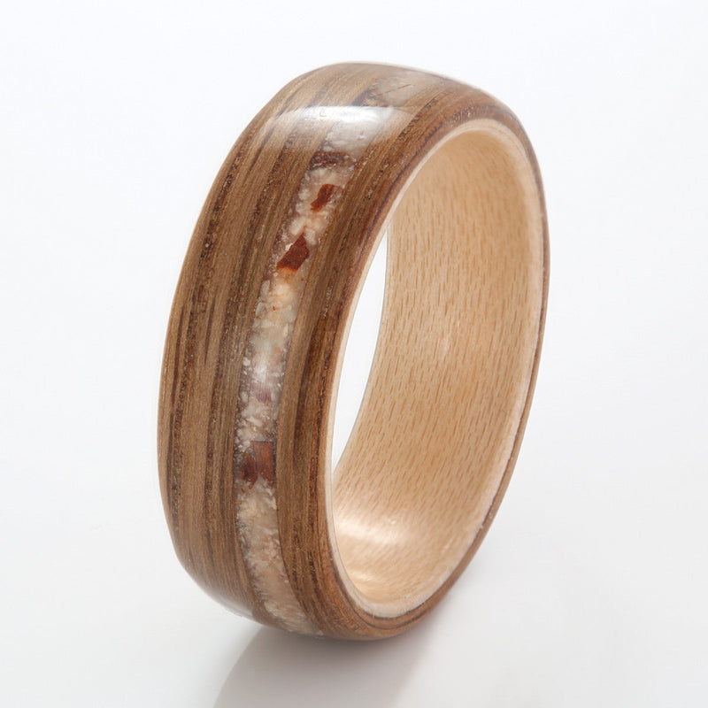 Eco Wood Rings Oak Wood Ring with Maple Conker - Main Image