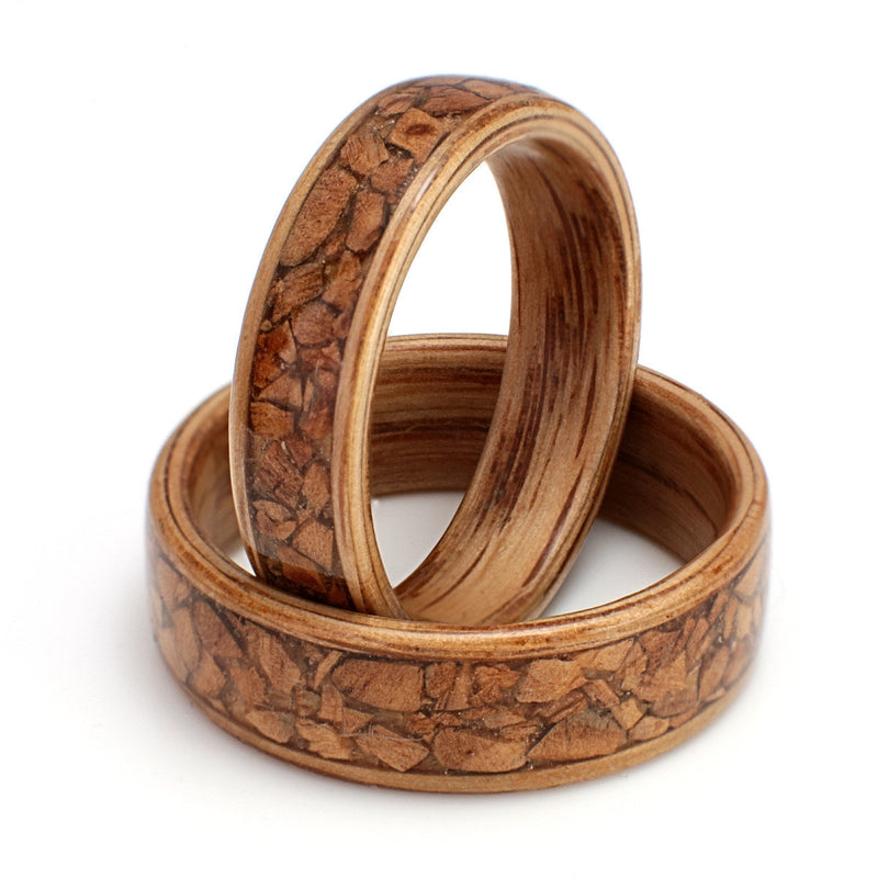 Oak & Olivewood Set by Eco Wood Rings