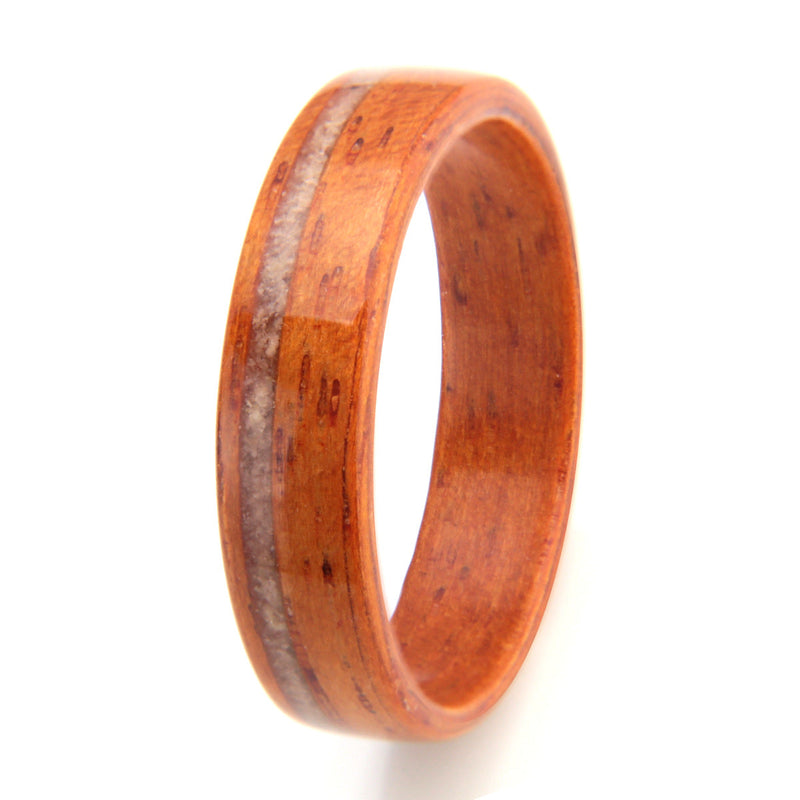 Opepi Teak Ring 5mm with Sand by Eco Wood Rings