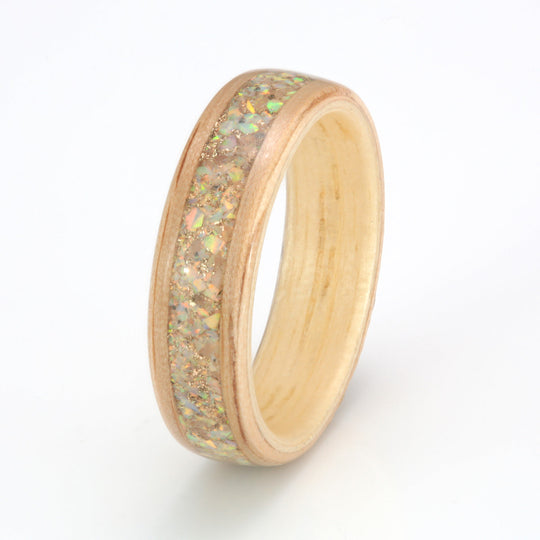 Oak with Ash, Opal, Moonstone & Gold Shavings