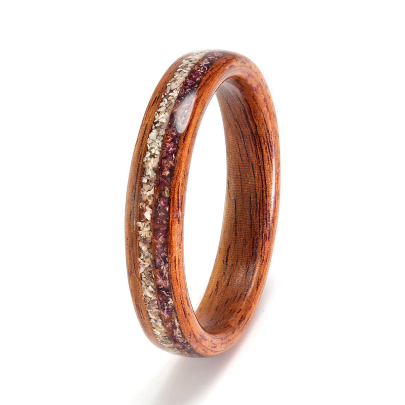 Rosewood with Petals & Sand by Eco Wood Rings
