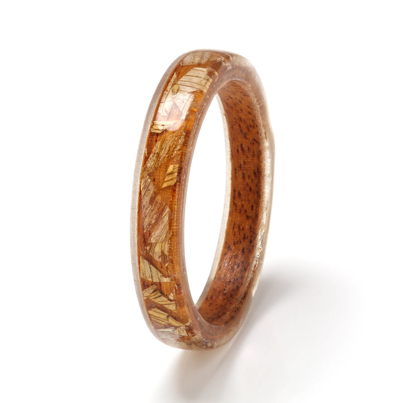 Rosewood with Sunflower Petals by Eco Wood Rings