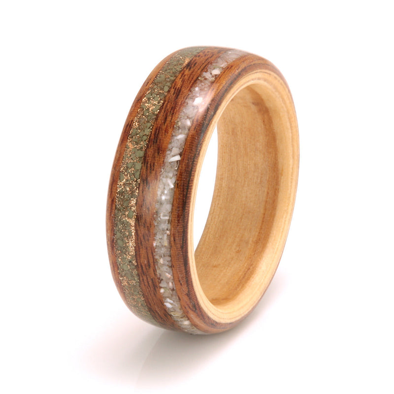 Rosewood with Olivewood & Mixed Inlays by Eco Wood Rings