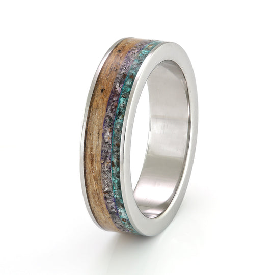 Steel with Oak & Mixed Inlay