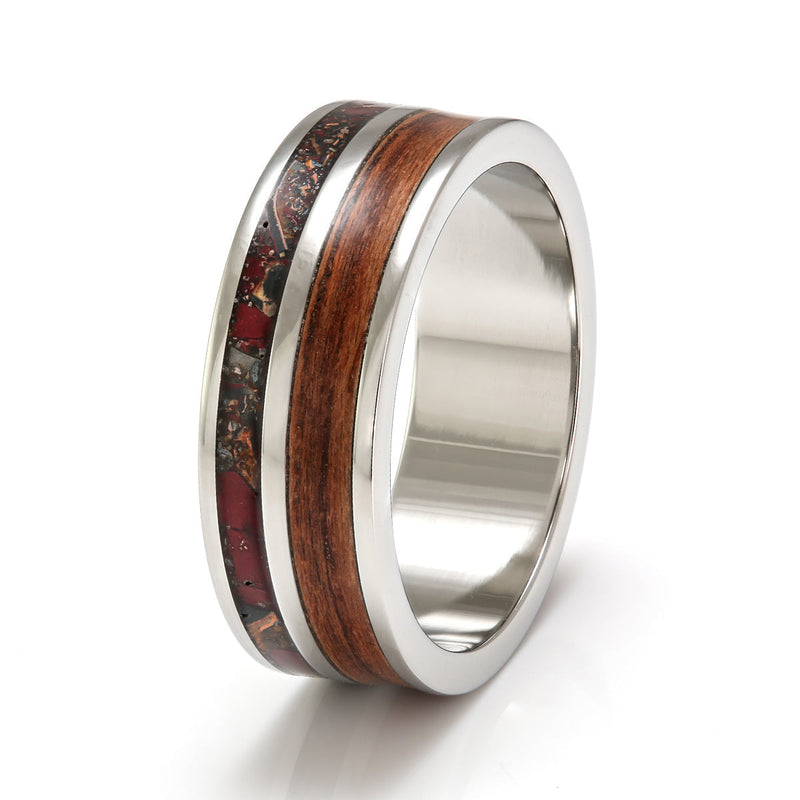 Steel with River Red Gum & Paint by Eco Wood Rings