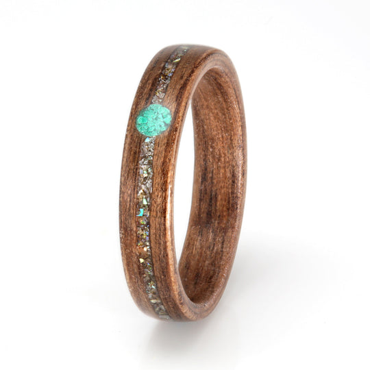 Walnut with Paua Shell & Malachite