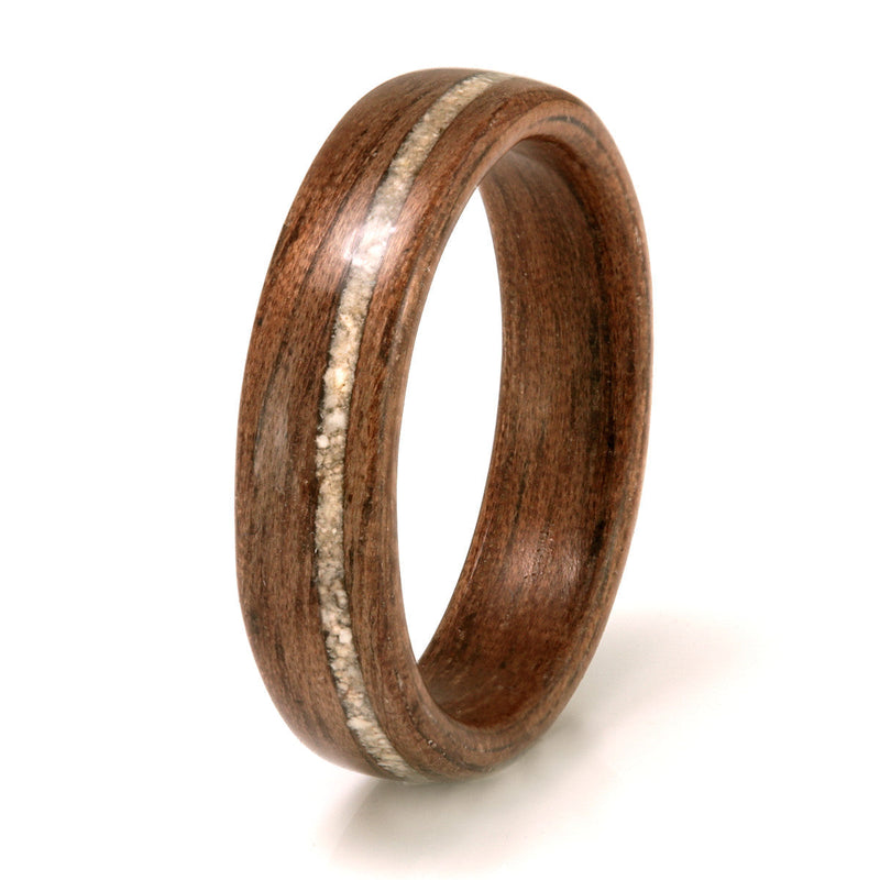 Walnut with Chalk by Eco Wood Rings